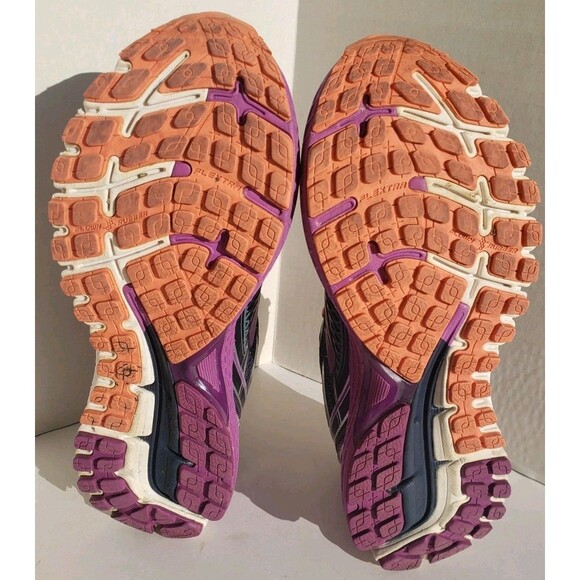 Brooks Adrenaline GTS 15 Running Shoes Purple Orange Blue Womens Sz 11 Athletic - Picture 6 of 12